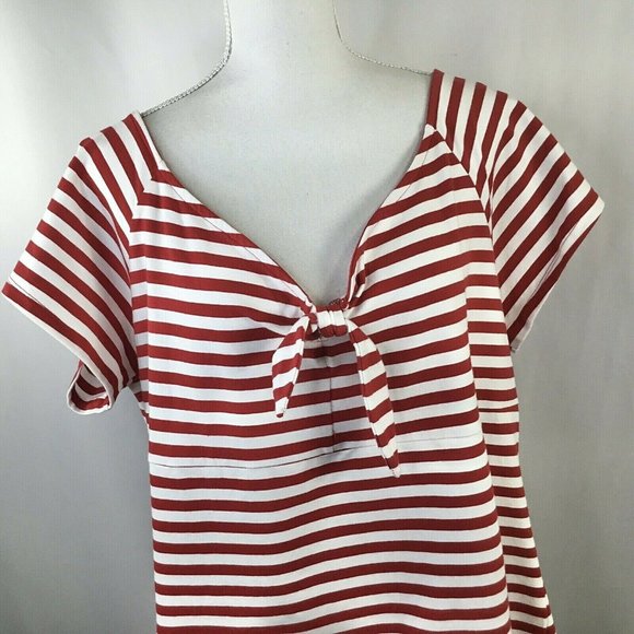 torrid Tops - Torrid~4~Striped Tee~Knot Tie Accent~T Shirt~
